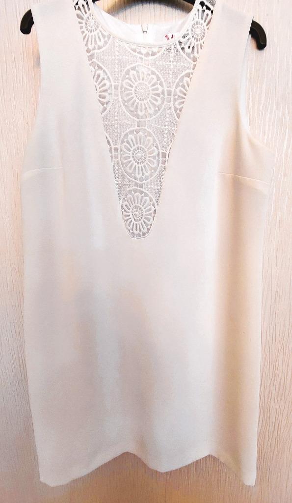 JULIA JUNE prachtig feestelijke jurk EU/FR/BE42, Kleding | Dames, Jurken, Zo goed als nieuw, Maat 42/44 (L), Wit, Knielengte, Ophalen of Verzenden