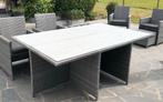 HARTMAN ENSEMBLE DE JARDIN 6 CHAISES + COUSSINS, Ophalen, Gebruikt, Rechthoekig