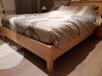 bed dubbel, met electrische lattenbodems, Ophalen, Gebruikt, Bruin, Tweepersoons