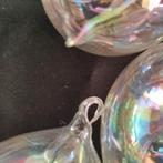 14 transparante glazen kerstballen met glazen oogje, Comme neuf, Enlèvement ou Envoi