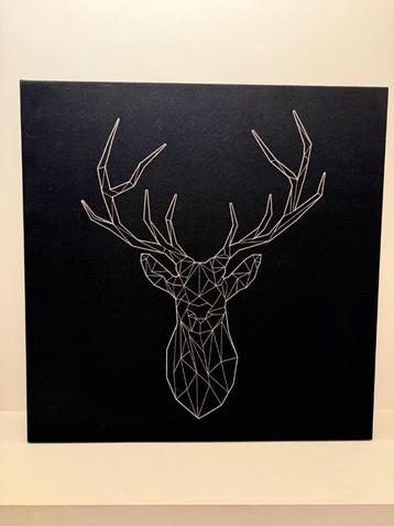 Canvas Hert 56,5 cm x 56,5 cm beschikbaar voor biedingen