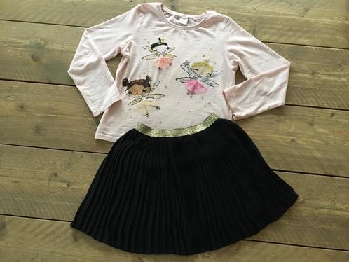 NEXT en JBC, longsleeve en zwarte rok / grijze broek 122, Kinderen en Baby's, Kinderkleding | Maat 122, Meisje, Setje, Ophalen of Verzenden