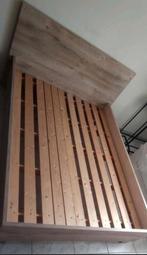 Bed van 1,40 m, Huis en Inrichting, Slaapkamer | Bedden, Ophalen, Beige, Tweepersoons, 140 cm