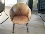 Lederen stoelen cognac kleur, Huis en Inrichting, Ophalen, Overige kleuren, Cognac leder, Leer