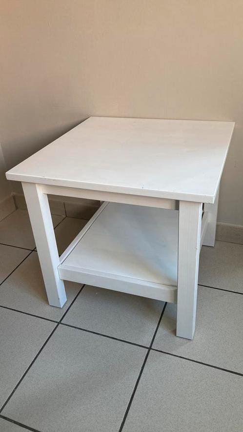 Stevige Bijzet tafel, Huis en Inrichting, Tafels | Bijzettafels, Zo goed als nieuw, Vierkant, 45 tot 60 cm, Minder dan 55 cm, Hout