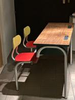 2 x vintage schoolbankjes, 2 zit, Huis en Inrichting, Ophalen, Zo goed als nieuw