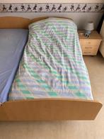 Eenpersoonsbed met nachtkastje, Huis en Inrichting, Ophalen, 90 cm, Eenpersoons, Bruin