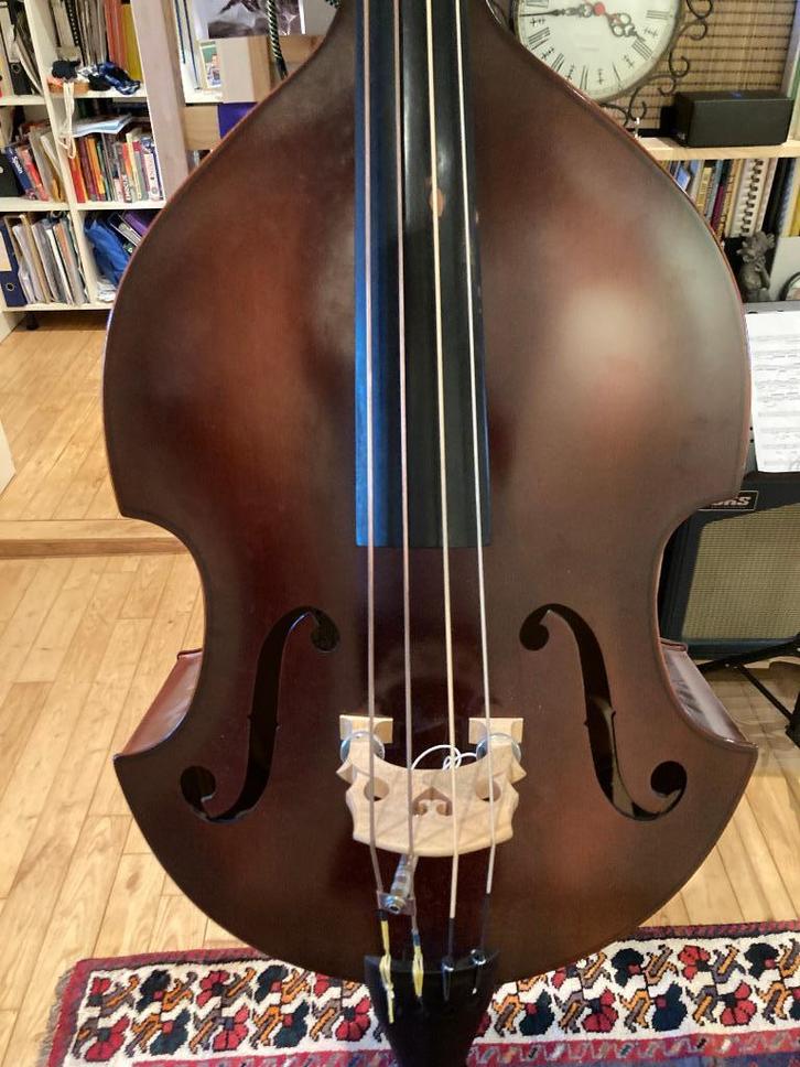 contrabass David Gage Travell bass with hardcase, Muziek en Instrumenten, Strijkinstrumenten | Contrabassen, Gebruikt, 3/4-contrabas