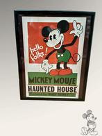 Affiche du dessin animé "Mickey Mouse in Haunted House", Collections, Cinéma et TV, Avec cadre, Utilisé, A4 ou plus petit