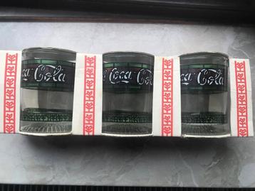 3 zeer oude Coca Cola-glazen beschikbaar voor biedingen