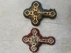 2 antieke kruisbeelden, Antiek en Kunst, Antiek | Religieuze voorwerpen, Ophalen of Verzenden