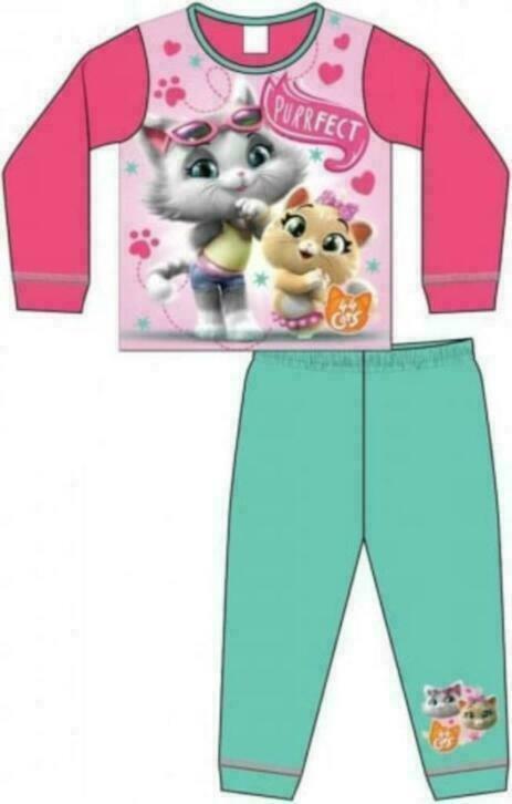 44 Cats Pyjama -Mint/Roze-  86/92 - 92/98 - 98/104 - 104/110, Enfants & Bébés, Vêtements enfant | Taille 98, Neuf, Fille, Vêtements de nuit ou Sous-vêtements