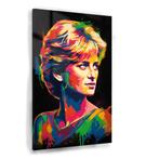 Princess Diana Glasschilderij 60x90cm + Ophangsysteem, Verzenden