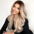 Pruik blond lang haar met grove slagen model Tara, Envoi, Neuf