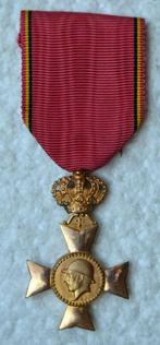 Medaille, Veteranen Koning Albert 1909-34, WOI Franse versie, Verzamelen, Ophalen of Verzenden, Landmacht, Lintje, Medaille of Wings