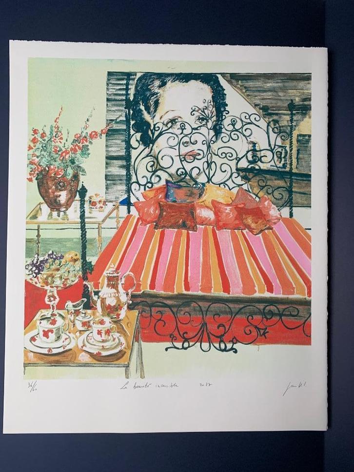 Zeefdruk Jan Van Imschoot La beauté incessible, Antiek en Kunst, Kunst | Litho's en Zeefdrukken, Ophalen of Verzenden