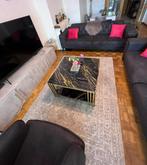2 grands Canapés et un fauteuil de luxe  avec table centrale, Ophalen, Zo goed als nieuw, Stof
