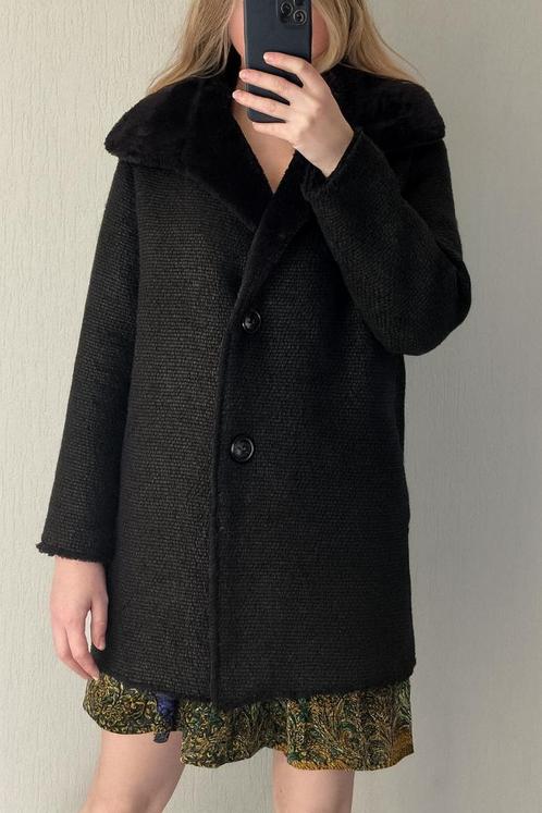 Cop.Copine "Alsace" mantel maat 36/38, Kleding | Dames, Jassen | Winter, Gedragen, Maat 36 (S), Grijs, Ophalen of Verzenden
