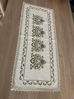 Zeer mooi  groen-wit Tafelloper HallTex, Oostenrijk., Huis en Inrichting, Ophalen of Verzenden, Zo goed als nieuw