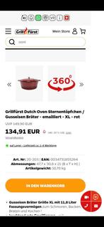 Grill Furst gietijzeren pot met deksel.!!, Enlèvement, Neuf