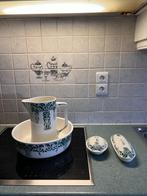 Groene toiletset, 3 delig *made in Belgium*, Antiek en Kunst, Ophalen of Verzenden