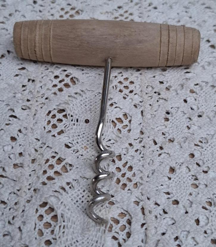 Simpele Franse kurkentrekker met houten greep, Antiek en Kunst, Curiosa en Brocante, Ophalen of Verzenden