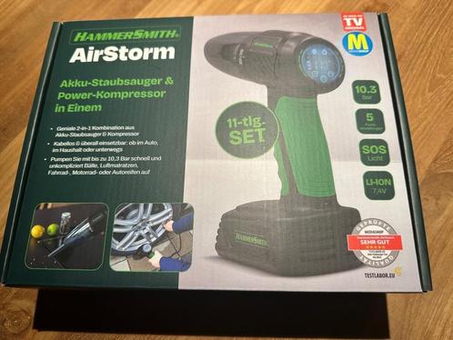 HammerSmith Airstorm oplaadbare stofzuiger / compressor, Doe-het-zelf en Bouw, Compressors, Nieuw, 10 bar of meer, Minder dan 25 liter