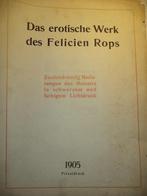 1905 Das Erotische Werk des FELICIEN ROPS grote frontispice, Antiek en Kunst, Kunst | Etsen en Gravures, Ophalen of Verzenden