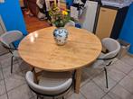 Ronde tafel + 4 stoelen, Huis en Inrichting, Tafels | Eettafels, Ophalen, Zo goed als nieuw