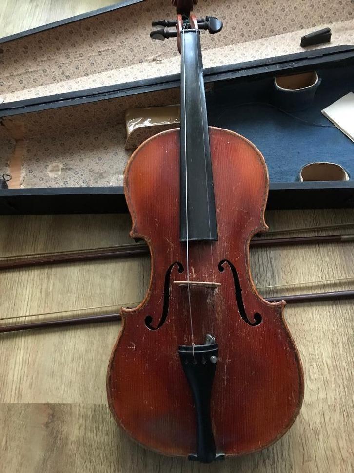 Viool, Muziek en Instrumenten, Strijkinstrumenten | Violen en Altviolen, Gebruikt, Viool, Met koffer, Ophalen of Verzenden