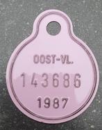 Fietsnummerplaat Oost-Vlaanderen 1987 – nieuw Nr 143686, Verzenden, Nieuw