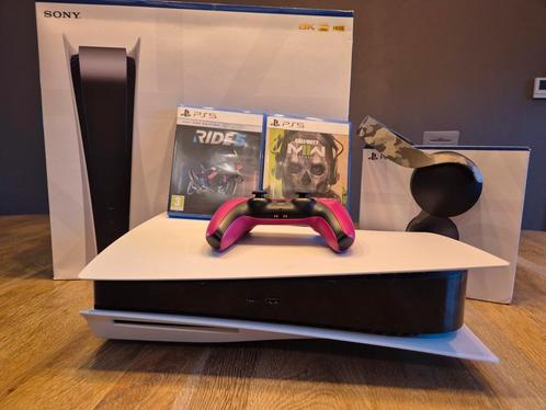 Ps5 disc versie met headset,2 games en Vr bril, Games en Spelcomputers, Spelcomputers | Sony PlayStation 5, Zo goed als nieuw