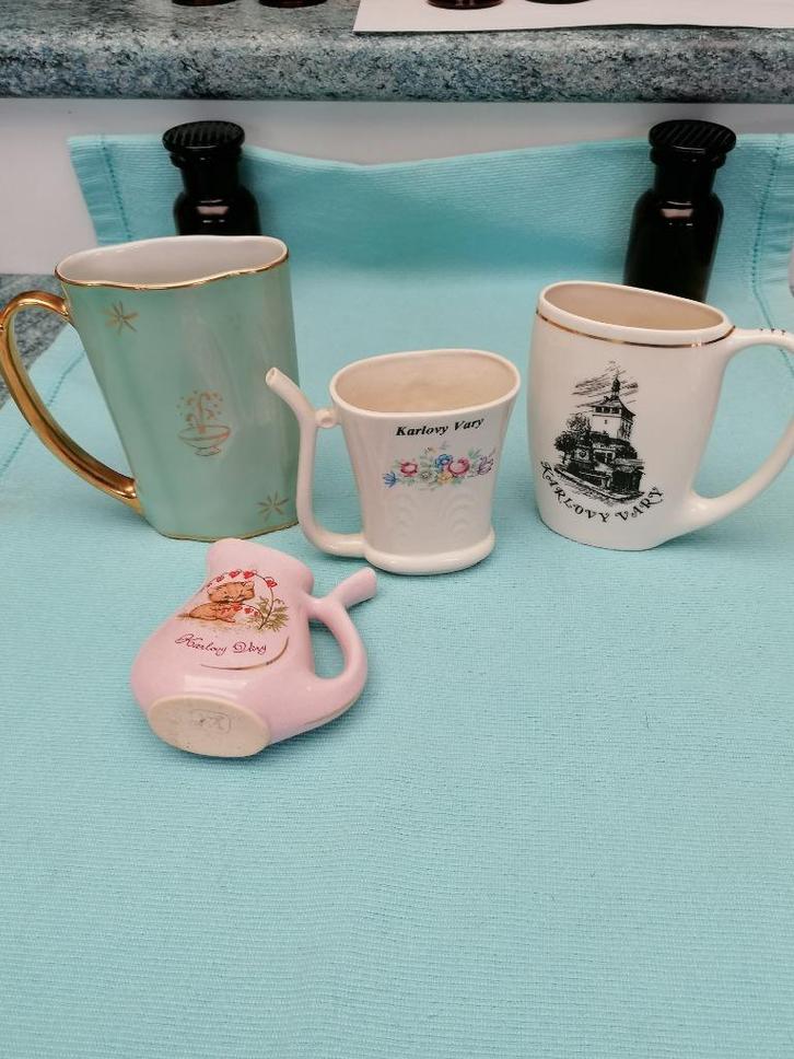 Karlovy Vary kuuroordbekers vintage GRATIS BIJ 1 AANKOOP, Antiek en Kunst, Curiosa en Brocante, Ophalen of Verzenden