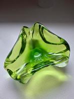 Glazen groen Murano schaaltje/asbak, Ophalen