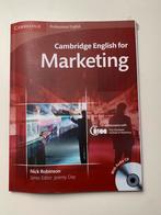 Cambridge English for Marketing, Ophalen of Verzenden, Zo goed als nieuw, Engels, Nick Robinson