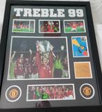 Manchester United: gesigneerd frame „TREBBLE 99" (65 x 80)., Ophalen, Nieuw