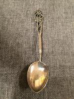 Sier Souvenir lepeltje met duo edelweiss, Antiek en Kunst, Ophalen of Verzenden