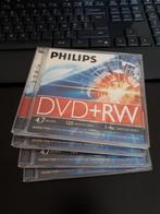 Lot de 4 DVD+RW Philips neufs avec boitier, Philips, Dvd, Envoi, Neuf