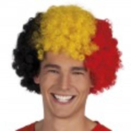 Nieuw verpakte belgische 3 kleuren pruik, Diversen, Vlaggen en Wimpels, Nieuw, Ophalen of Verzenden