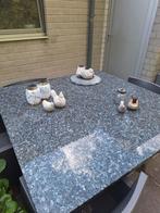 Marmer tuintafel, Tuin en Terras, Ophalen, Zo goed als nieuw, Vierkant, Overige materialen