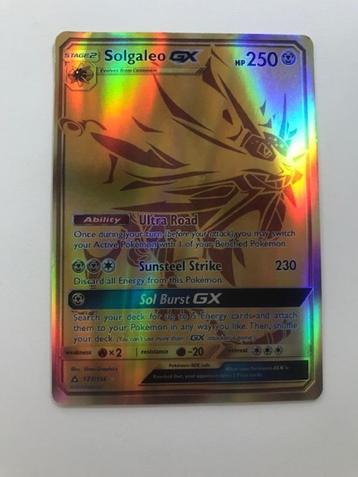 Pokémon kaart Solgaleo GX gold