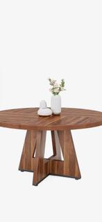 Ronde tafel 120 x 120 x 75 cm Bruin Volledig nieuw!, Huis en Inrichting, Ophalen, Rond, Nieuw, Vier personen