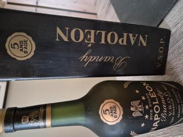 Brandy Napoleon. Ongeopend en correct bewaard originele fles beschikbaar voor biedingen
