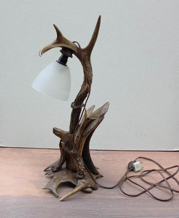 GEWEI LAMP / BUREAU LAMP - 51 cm hoog - 30er jaren, Enlèvement ou Envoi, Utilisé, Landelijk - English Country, 50 à 75 cm