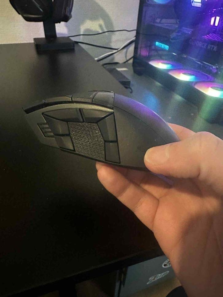 Souris gaming MMO RGB DARKSTAR WIRELESS, Informatique & Logiciels, Souris, Comme neuf, Souris, Sans fil, Enlèvement