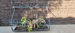 oud smeedijzeren plantenrek voor buiten met muurbevestiging, Gebruikt, Metaal, 60 tot 100 cm, Rechthoekig