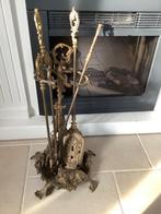 Antiek messing haardstel, Antiek en Kunst, Ophalen of Verzenden