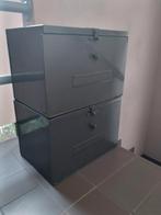 Woudgroen metalen dossierkast leger.  Twee stuks. 40x27x27cm, Ophalen, Gebruikt, Vintage