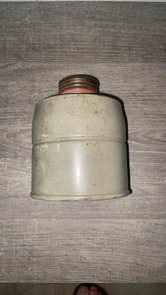 Antiek Nederlands Gasmaskerfilter (1939) – G.L. Loos & Co’s, Verzamelen, Militaria | Tweede Wereldoorlog, Ophalen of Verzenden