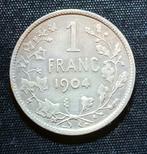 1 frank FR 1904 (Th.) - Leopold II, Postzegels en Munten, Verzenden, Zilver, Losse munt, Zilver